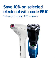 Save 10% when you spend £70 or more on selected electrical